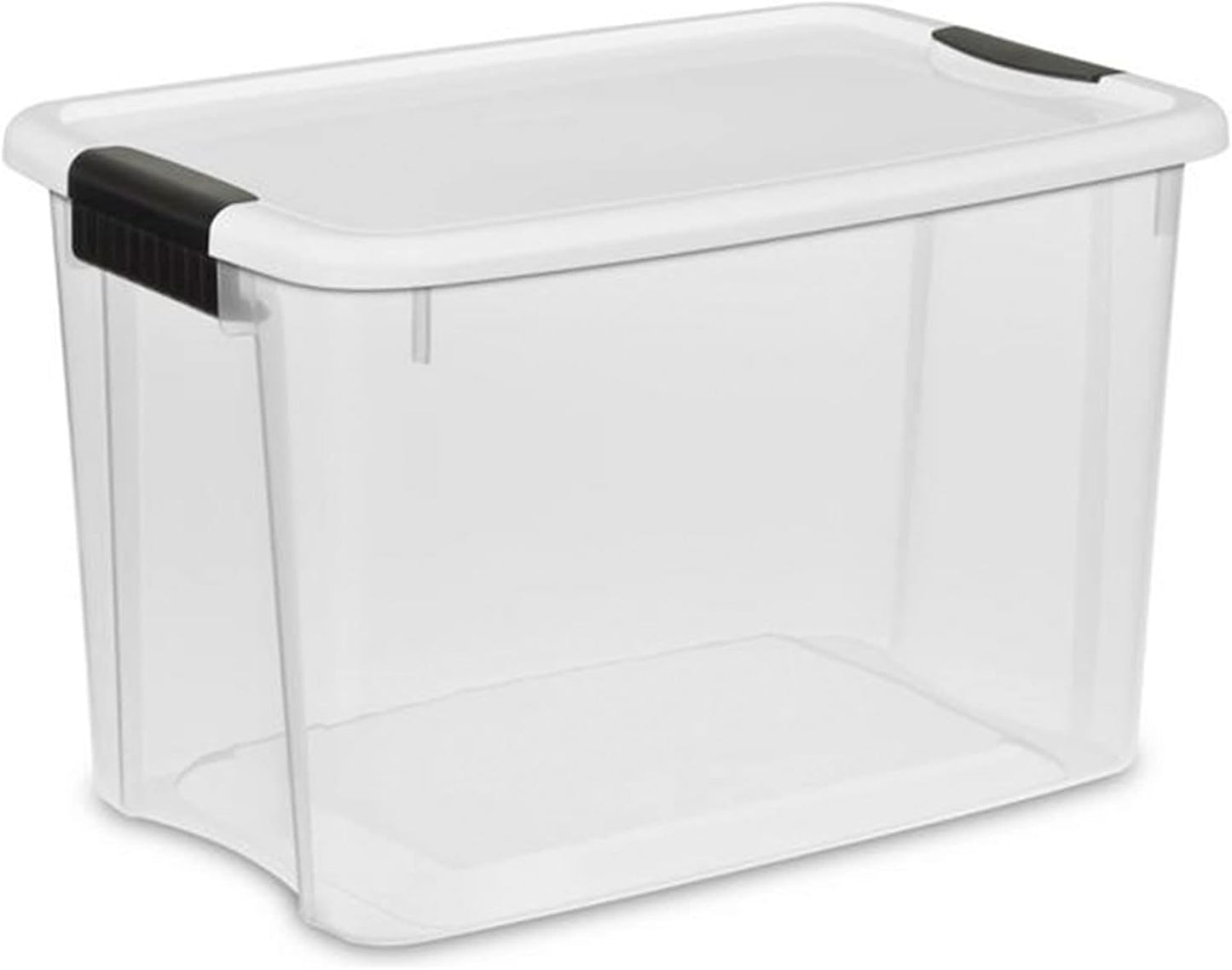 Sterilite 4 Pack Ultra Latching Box, Storage Bins with Lids, Clear Plastic, 70 Quart - Heavy-Duty Organizing Containers for Closet, Bathroom, and Office