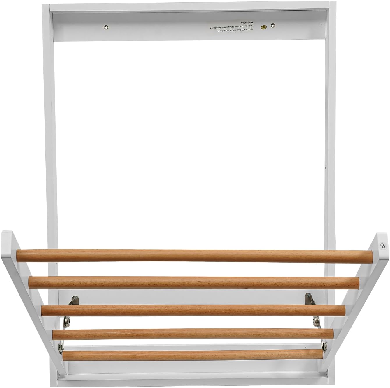 Clothes Drying Rack for Laundry Foldable Wooden Wall Mounted Clothing Dryer Rack for Home Laundry Room Bathroom Indoor Use
