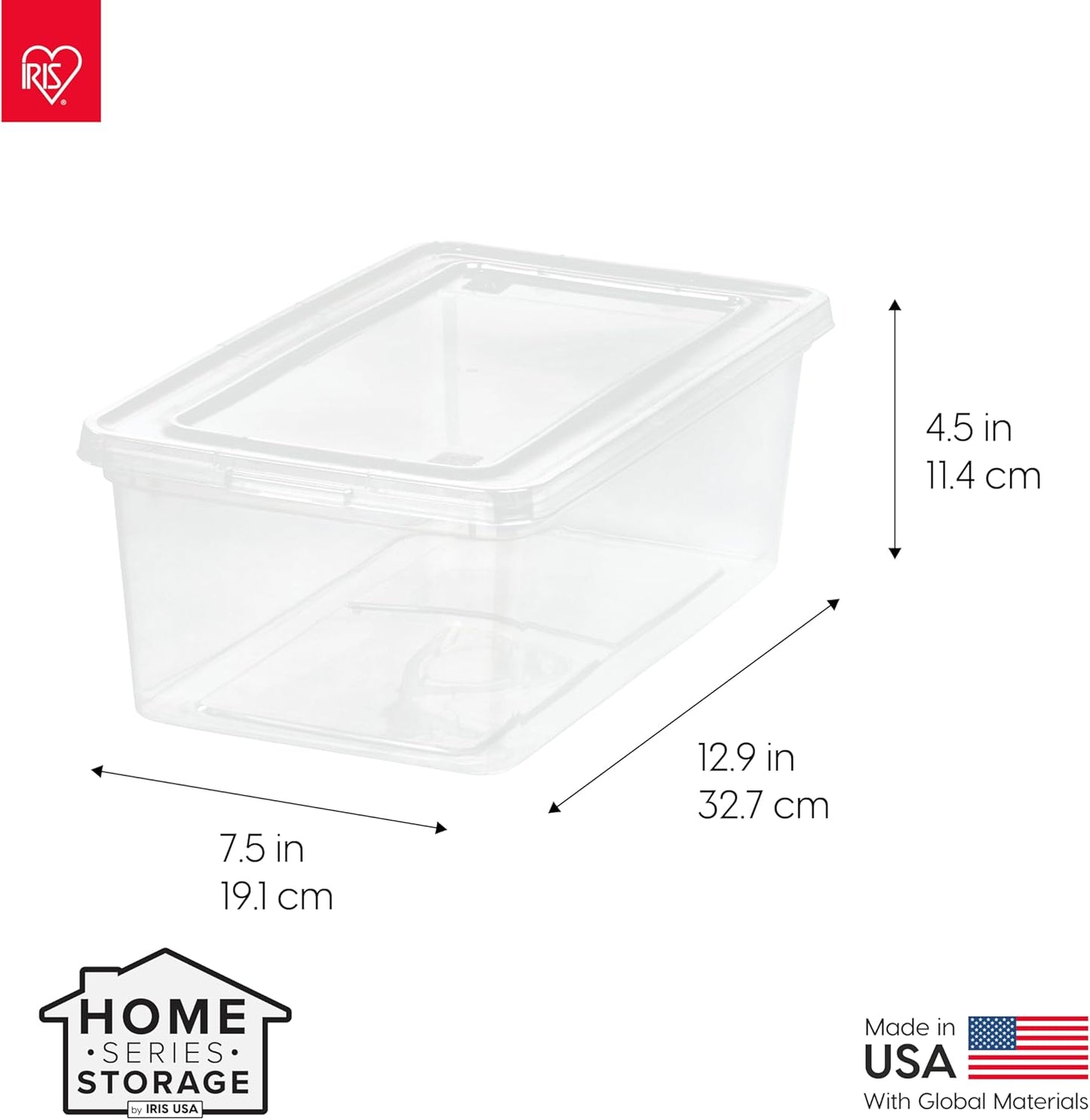 IRIS USA 20-Pack Storage Bins with Lids, 6 Quart, Shoe Boxes Clear Stackable Containers Organize Shoes Closet Shelves, Classroom Organization Teacher Tools, Game Storage - BPA-Free Plastic