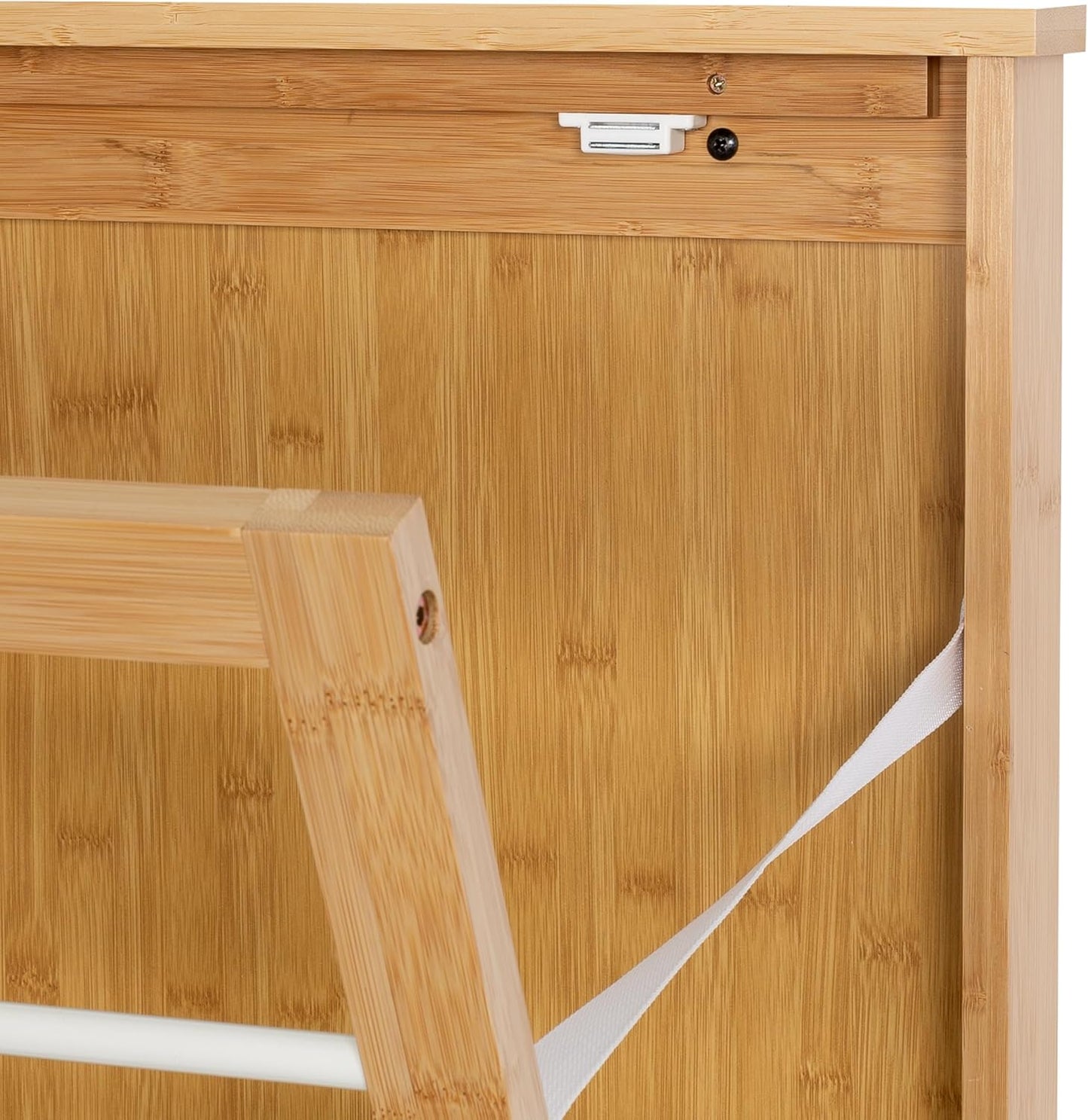 Honey-Can-Do Wall-Mounted Clothes Drying Rack, Bamboo, Collapsible, 23 in W x 42 in H