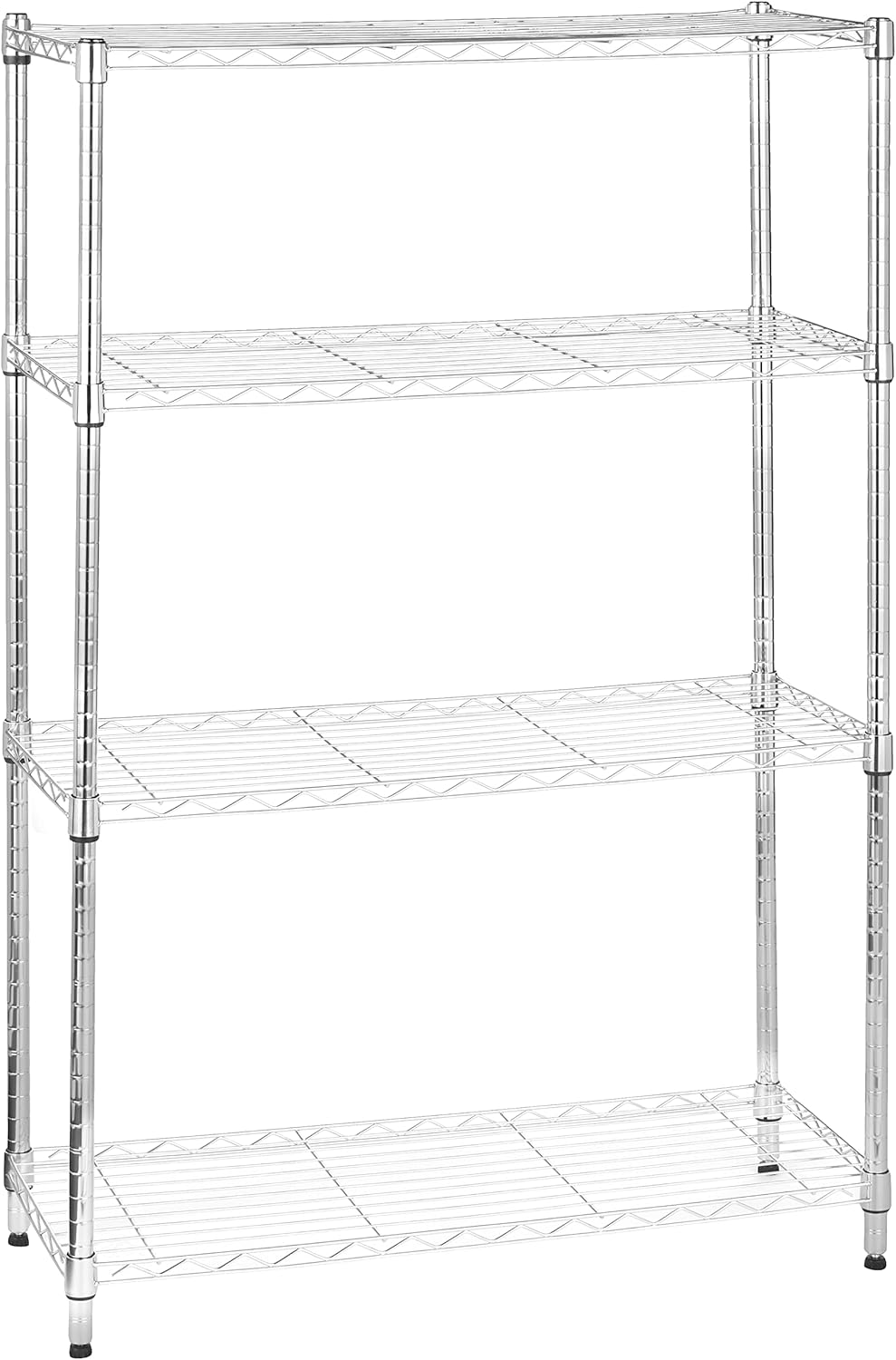 Amazon Basics 4-Shelf Adjustable Heavy Duty Steel Wire Rack Storage Shelving Organizer for Kitchen, Garage, 36" L x 14" W x 54" H, Black